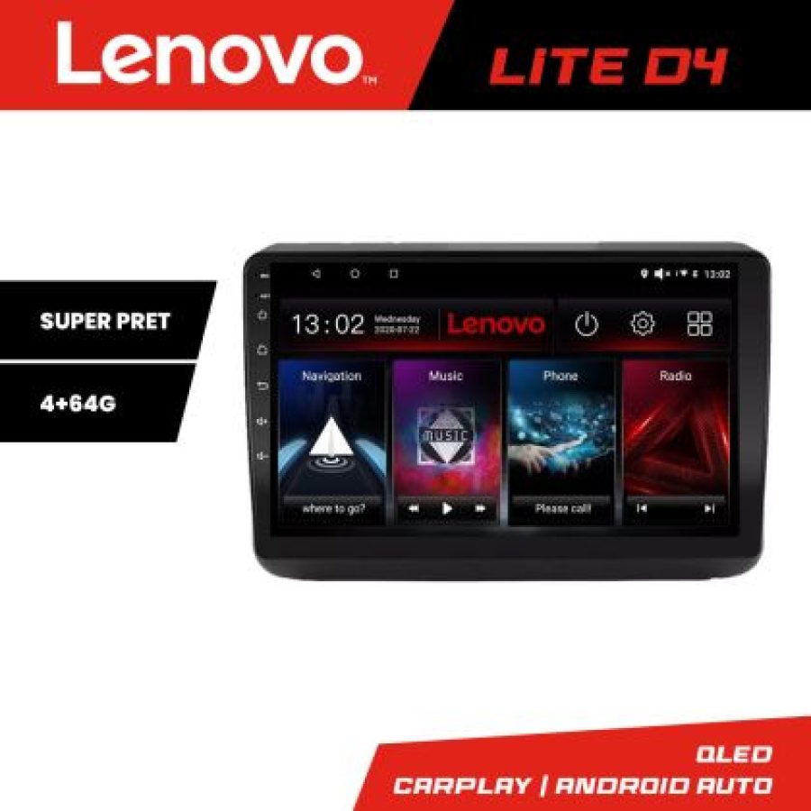 Navigatie Jeep Grand Cherokee 2014-2019 Lenovo Kit-JGG 4+64 GB Android Waze USB Navigatie Internet Youtube Radio - imagine 3