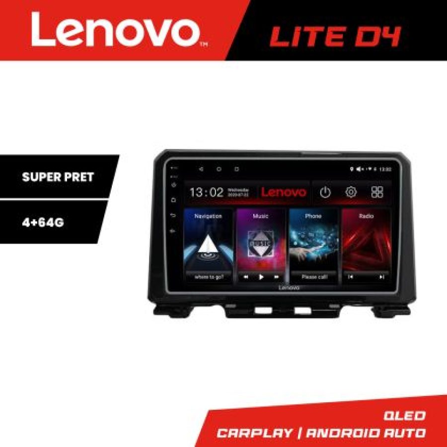 Navigatie Suzuki Jimny 2018- Lenovo Kit-JIMNY 4+64 GB Android Waze USB Navigatie Internet Youtube Radio - imagine 3