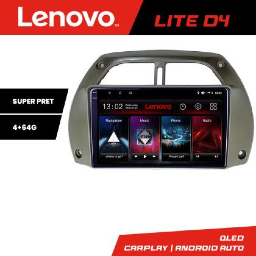 Navigatie Toyota Rav 4 2000-2004 Android radio gps internet 4+64 Lenovo - imagine 3