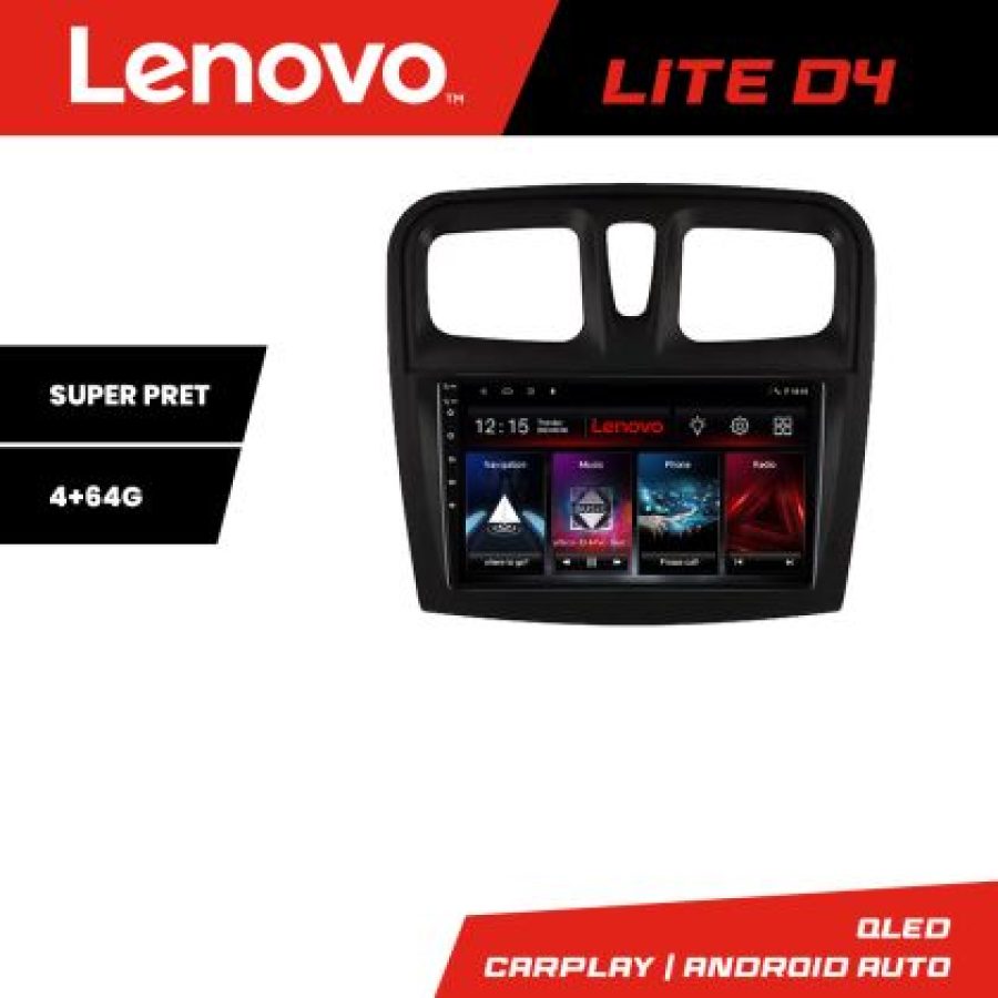 Navigatie Dacia Sandero 2012-2020 var B Android radio gps internet quad core 4+64 Lenovo - imagine 3
