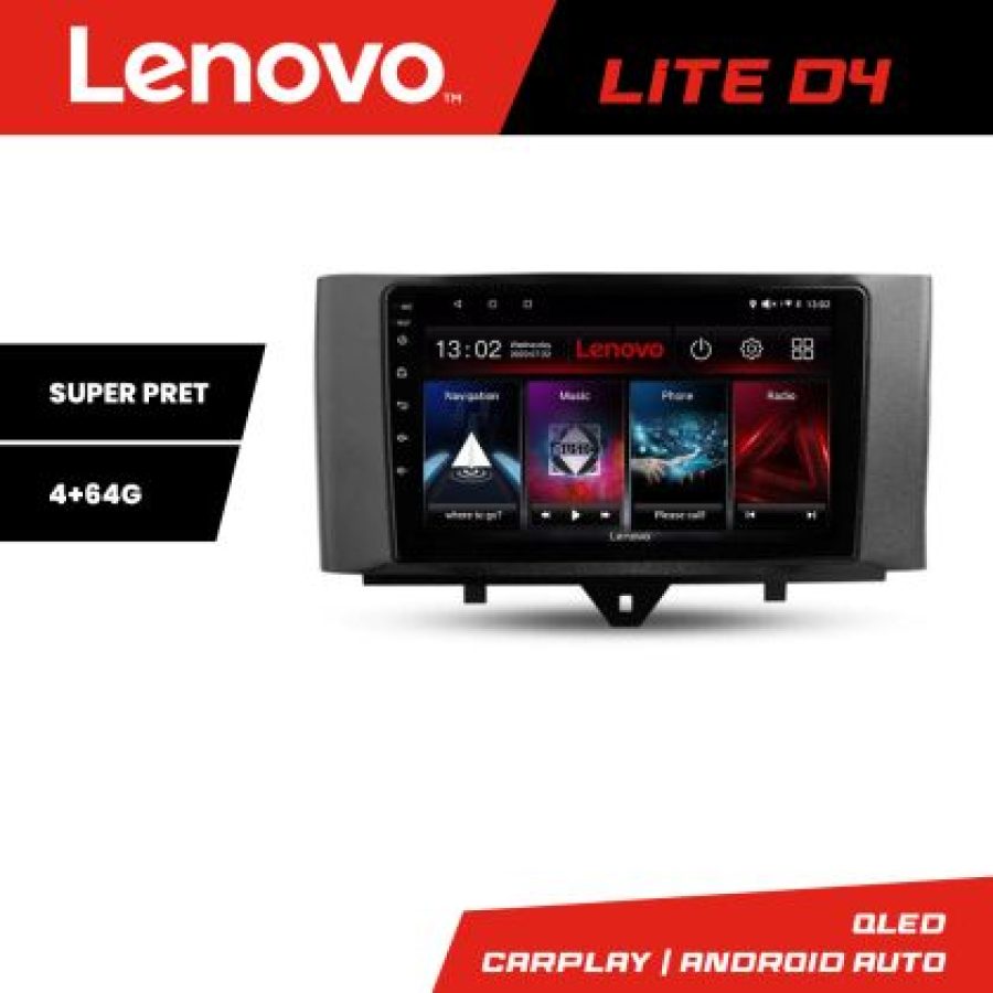 Navigatie Smart For Two 2010-2015 Lenovo Kit-Smart10 4+64 GB Android Waze USB Navigatie Internet Youtube Radio - imagine 5