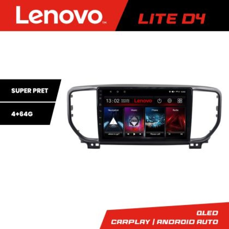 Navigatie Kia Sportage facelift 2019 - Lenovo Kit-sportage-19 4+64 GB Android Waze USB Navigatie Internet Youtube Radio - imagine 3