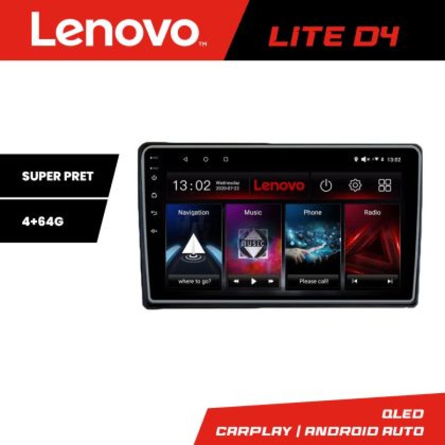 Navigatie Ford Transit Focus Kuga Lenovo Kit-transit 4+64 GB Android Waze USB Navigatie Internet Youtube Radio - imagine 5