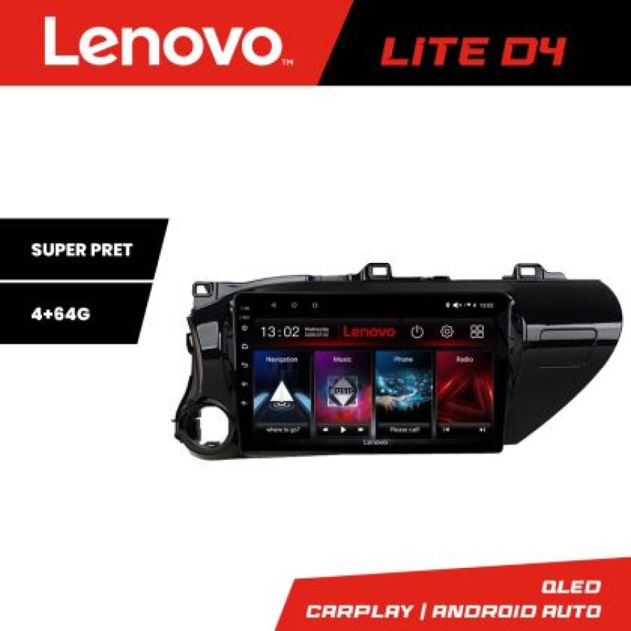 Navigatie Toyota Hilux 2016- Lenovo Kit-TY59 4+64 GB Android Waze USB Navigatie Internet Youtube Radio - imagine 3