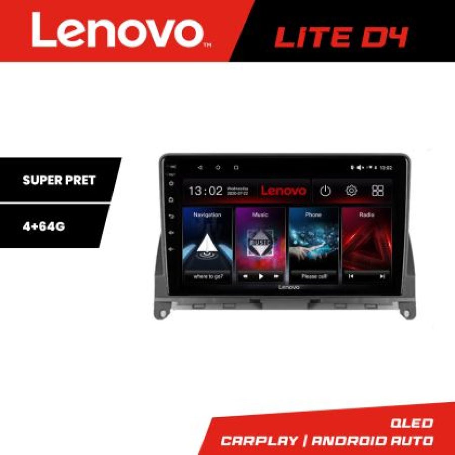 Navigatie Mercedes W204 2008-2012 Lenovo Kit-W204 4+64 GB Android Waze USB Navigatie Internet Youtube Radio - imagine 3