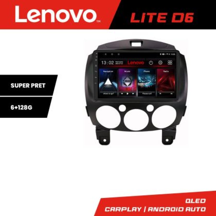 Navigatie Mazda 2 2007-2013 Android radio gps internet 8 core 6+128 Lenovo - imagine 3