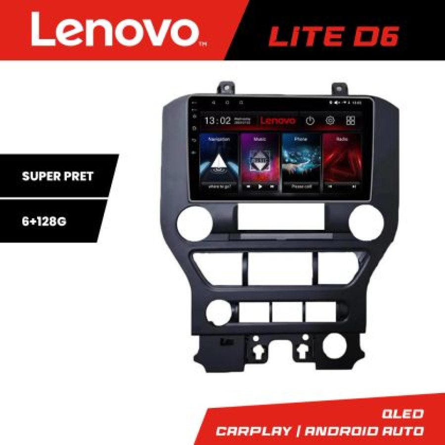 Navigatie Ford Mustang 2015-2020 Lenovo Kit-MUSTANG 8 core 6+128 GB Android Waze USB Navigatie Internet Youtube Radio - imagine 3