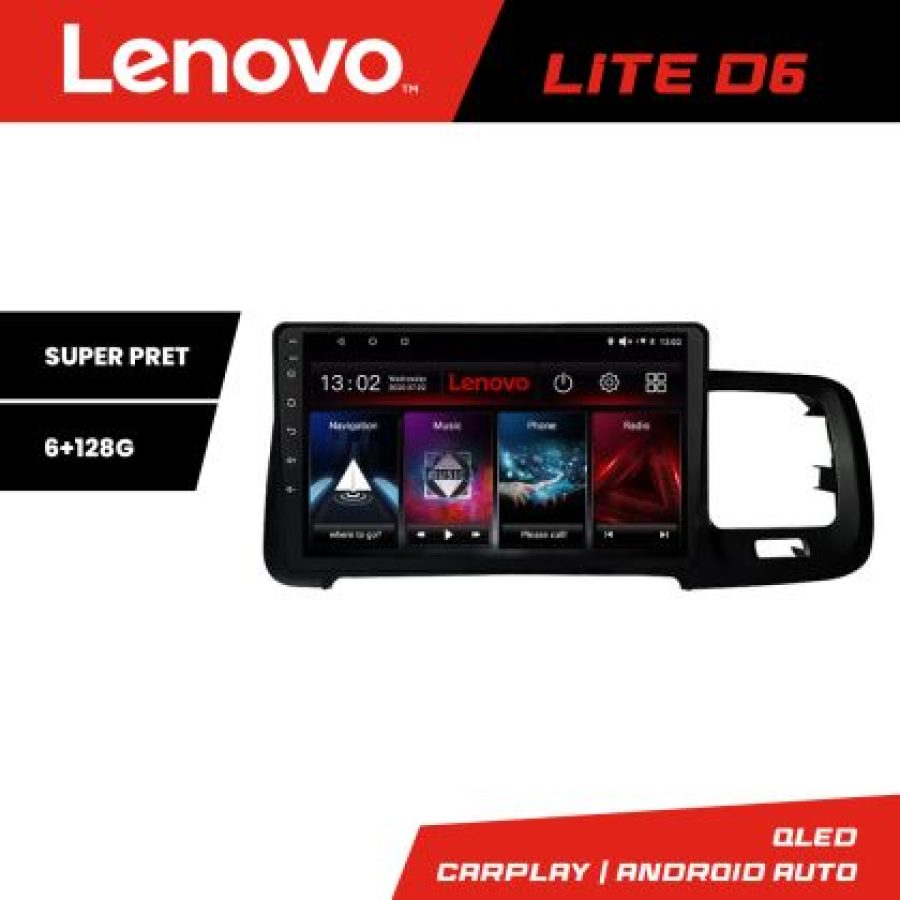 Navigatie Volvo S60 2014-2018 cu sistem Sensus Connect Lenovo Kit-s60-14 8 core 6+128 GB Android Waze USB Navigatie Internet Youtube R - imagine 5
