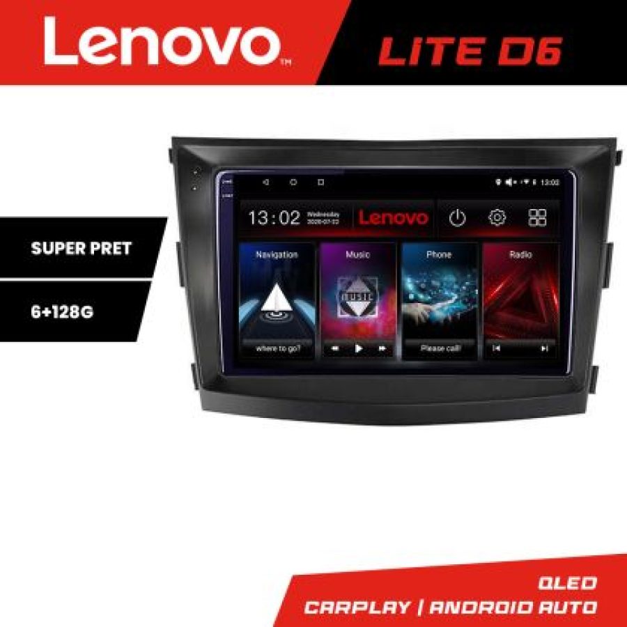 Navigatie SsangYong Tivoli 2015-2019 Android radio gps internet 8 core 6+128 Lenovo - imagine 3