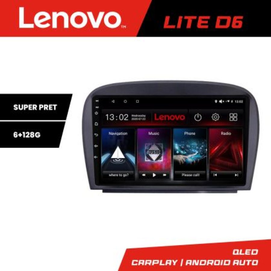 Navigatie Mercedes SL W230 2004-2011 Lenovo Kit-W230 8 core 6+128 GB Android Waze USB Navigatie Internet Youtube Radio - imagine 3
