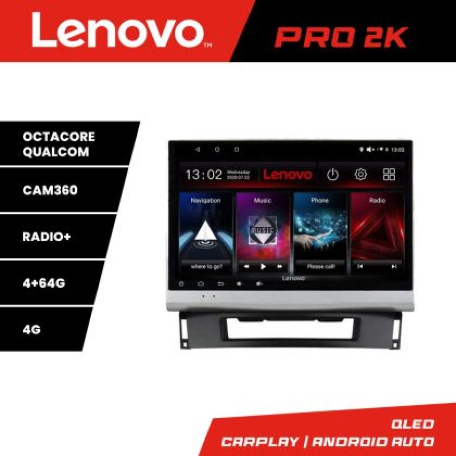 Navigatie Opel Astra J Quad Core Lenovo Kit-072 8 core QLED 2K 4+64 360 Android Waze USB Navigatie Internet Youtube Radio - imagine 5