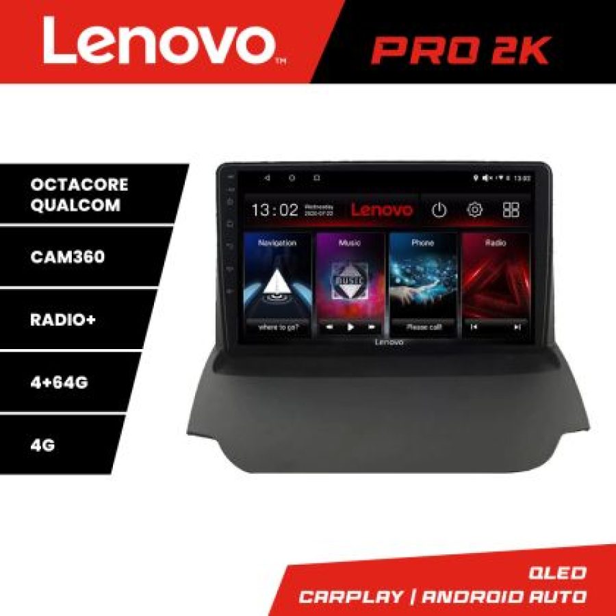 Navigatie Ford Ecosport 2013-2016 Lenovo Kit-232 8 core QLED 2K 4+64 360 Android Waze USB Navigatie Internet Youtube Radio - imagine 3