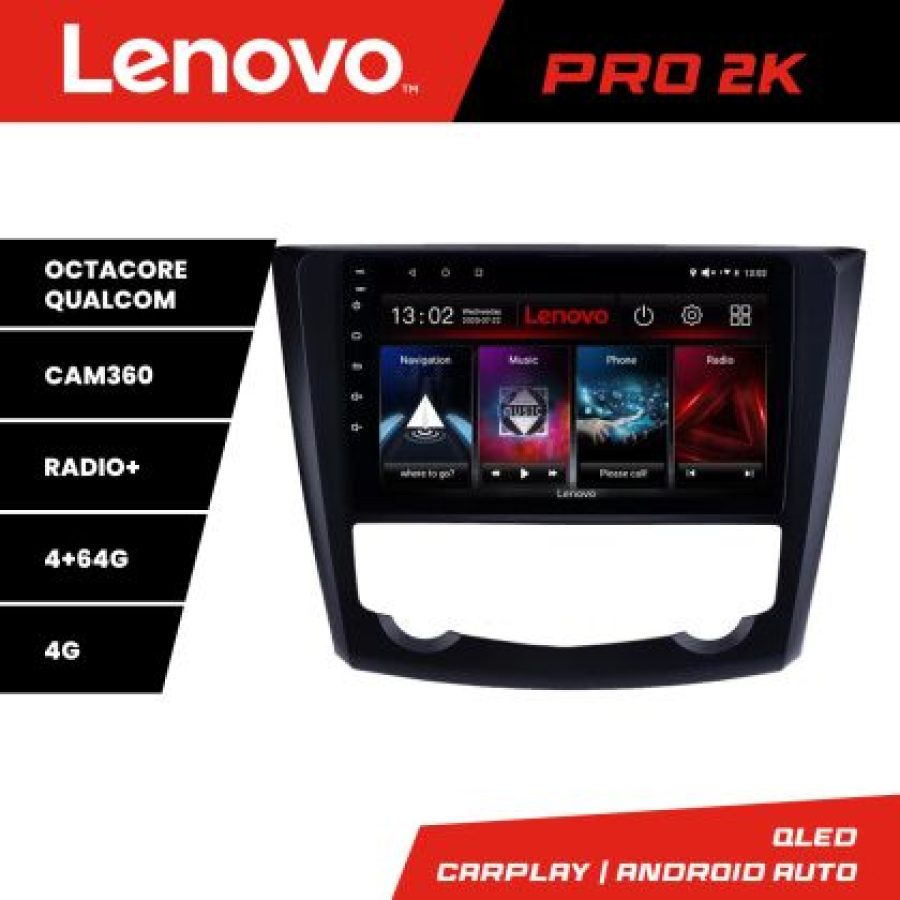 Navigatie Renault Kadjar Lenovo Kit-9030 8 core QLED 2K 4+64 360 Android Waze USB Navigatie Internet Youtube Radio - imagine 3