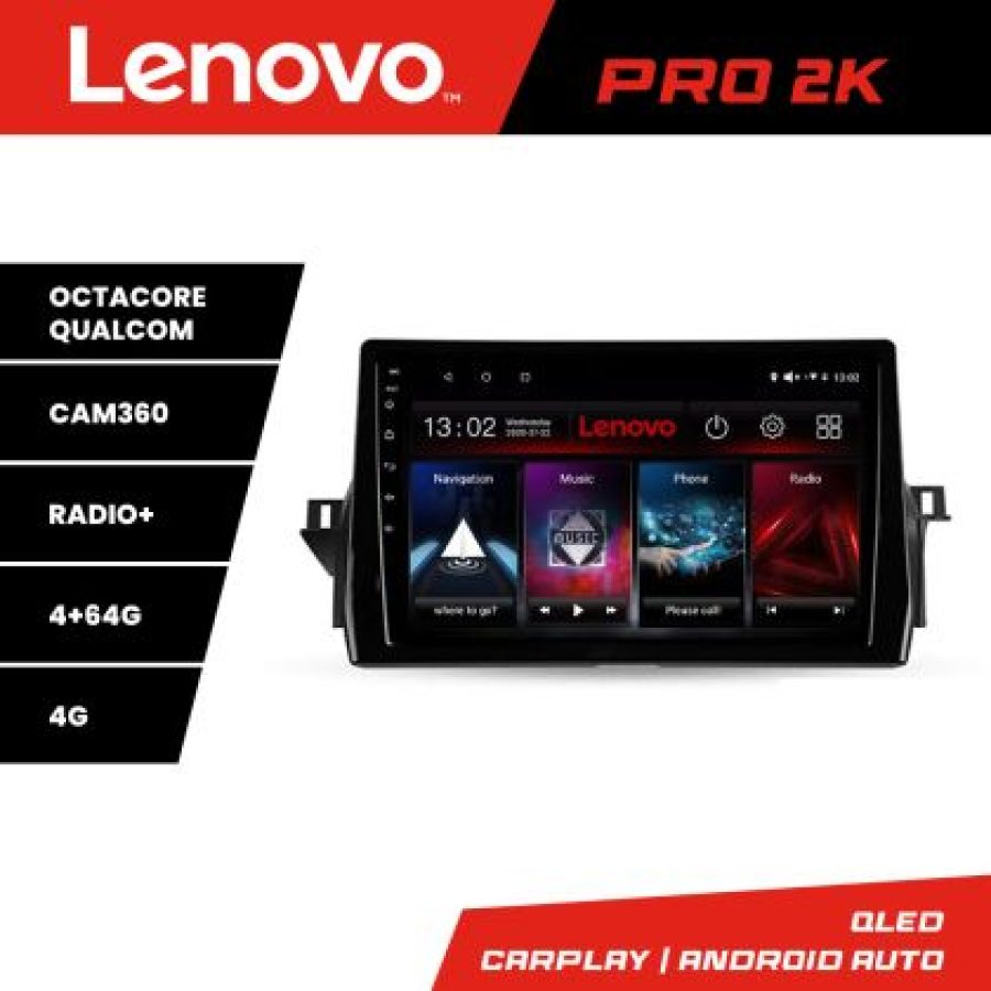 Navigatie Toyota Camry 2021- Lenovo Kit-camry2021 8 core QLED 2K 4+64 360 Android Waze USB Navigatie Internet Youtube Radio - imagine 3