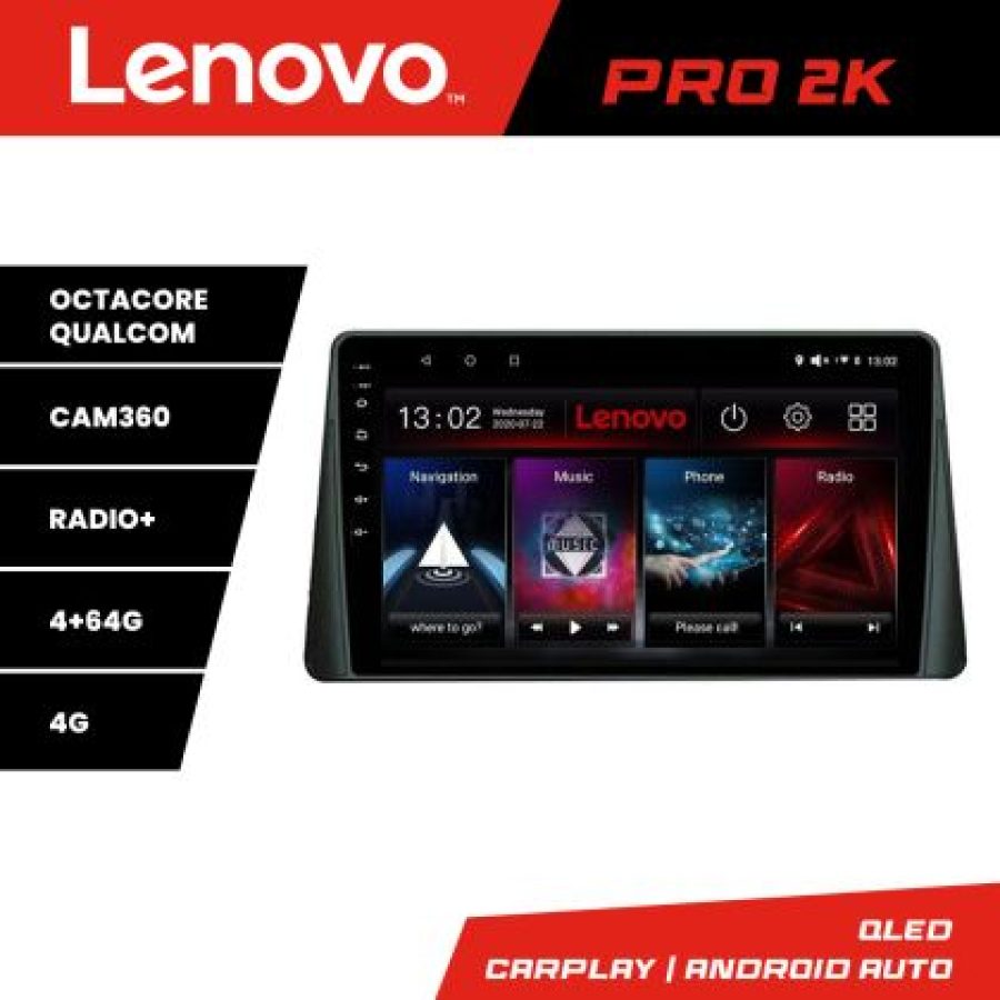 Navigatie Ford Focus 4 Kuga 2018-2023 Lenovo core QLED 2K 4+64 360 Android Waze USB Navigatie Internet Youtube Radio - imagine 3