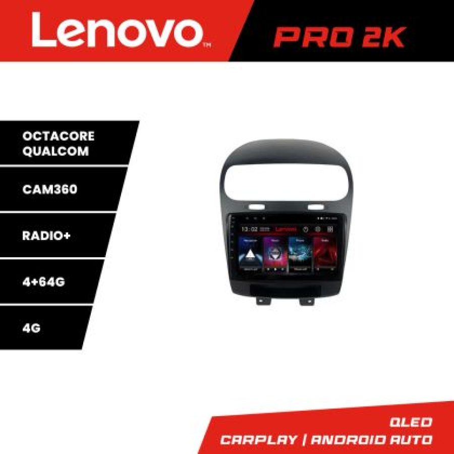 Navigatie Fiat Freemont Dodge Journey 2012-2019 Android radio gps internet 8 core QLED 2K 4+64 360 Lenovo - imagine 3