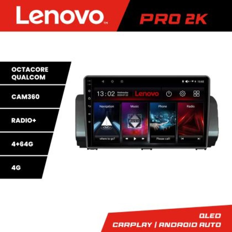 Navigatie Dacia Logan Sandero Jogger LOGAN-2022 Android radio gps internet 8 core QLED 2K 4+64 360 Lenovo - imagine 3
