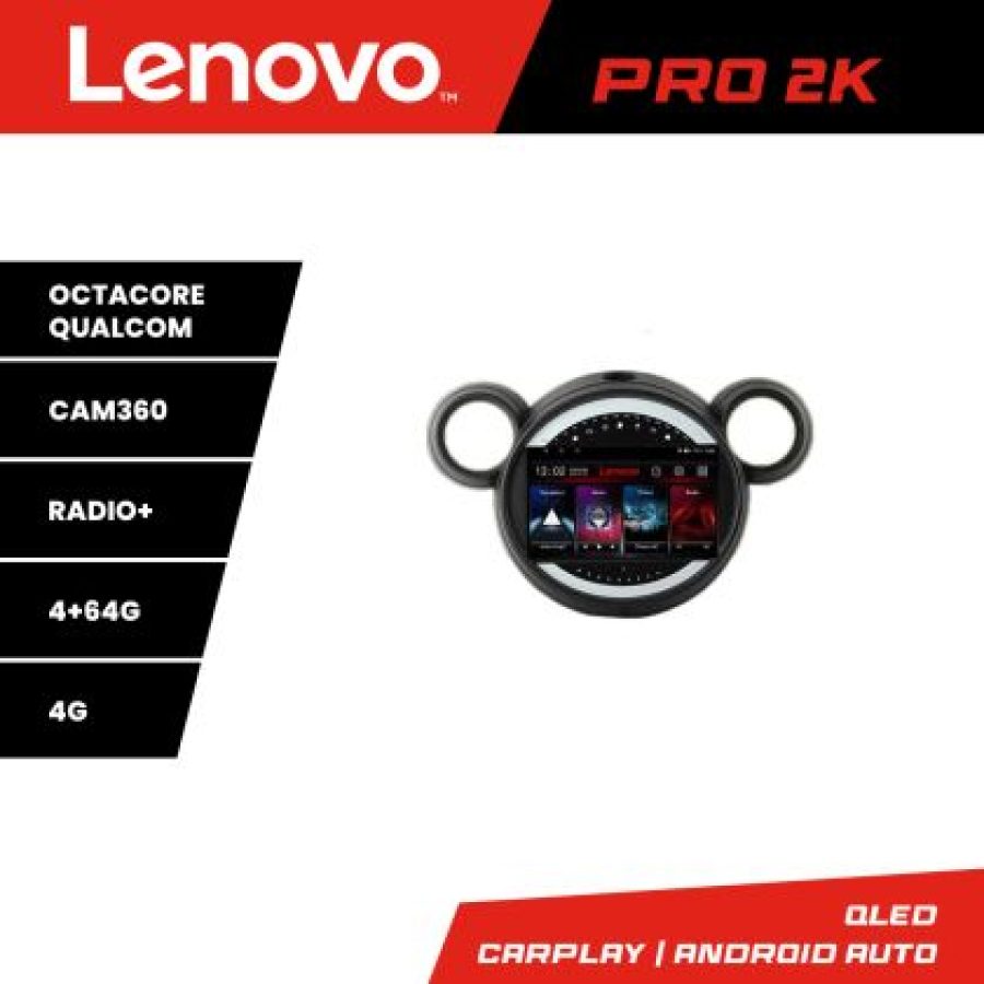 Navigatie Mini 2011-2015 cu sistem CIC 8 core QLED 2K 4+64 360 Android Waze USB Navigatie Internet Youtube Radio Lenovo - imagine 5