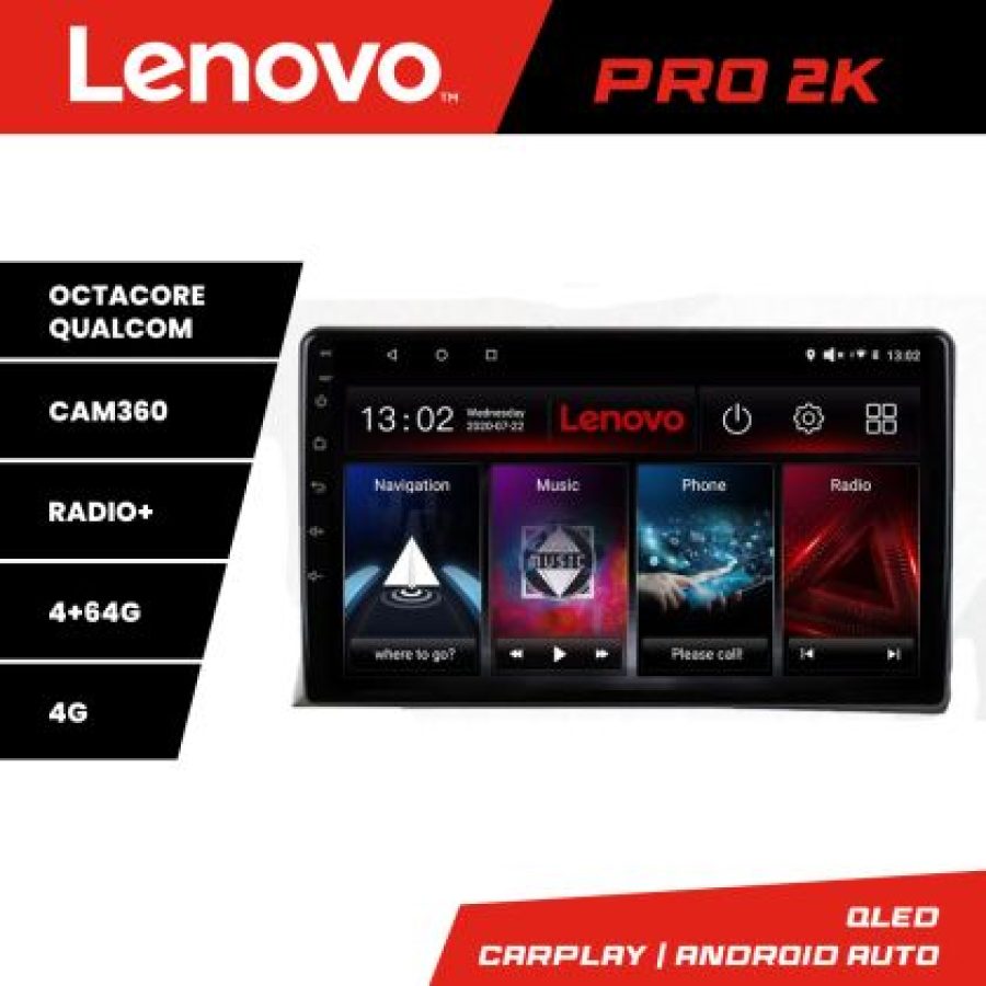 Navigatie vw multivan 2003-2015 Lenovo Kit-MULTIVAN 8 core QLED 2K 4+64 360 Android Waze USB Navigatie Internet Youtube Radio - imagine 3