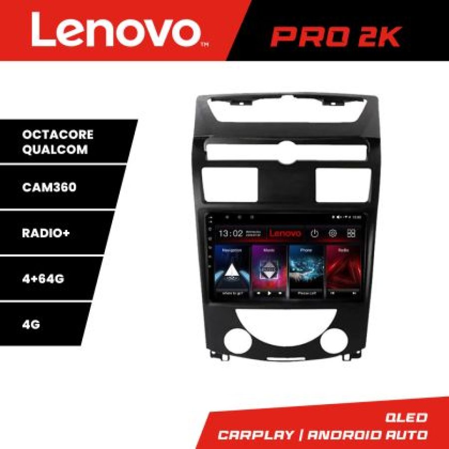 Navigatie Ssang Yong Rexton 2006-2013 Lenovo Kit- rexton07 8 core QLED 2K 4+64 360 Android Waze USB Navigatie Internet Youtube Radio - imagine 3
