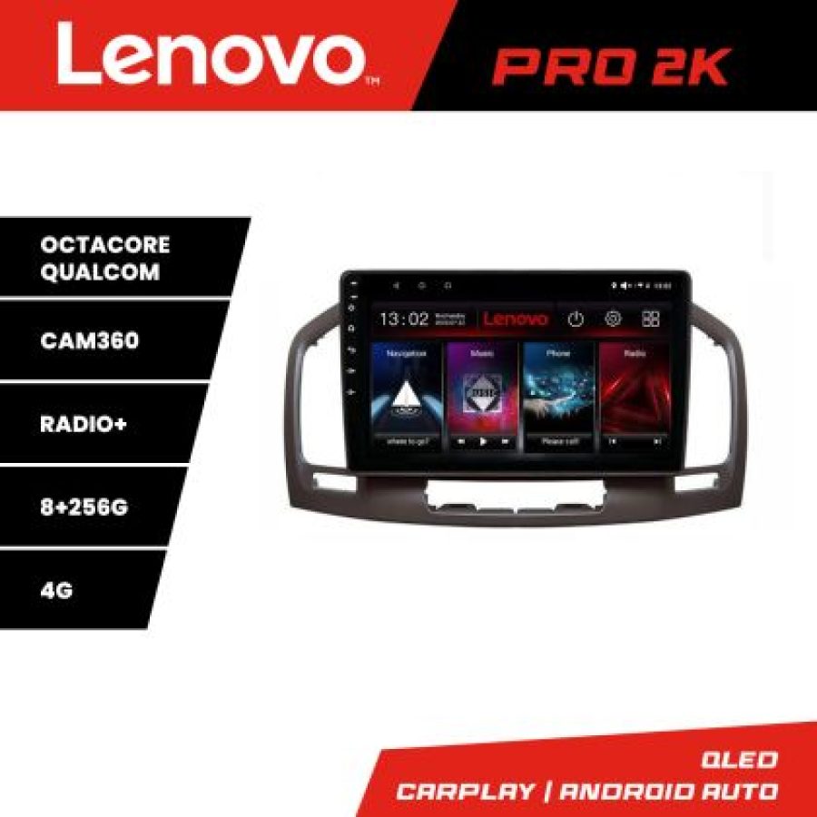 Navigatie Opel Insignia 2009-2013 Lenovo Kit-114 8 core QLED 2K 8+256 360 Android Waze USB Navigatie Internet Youtube Radio - imagine 3