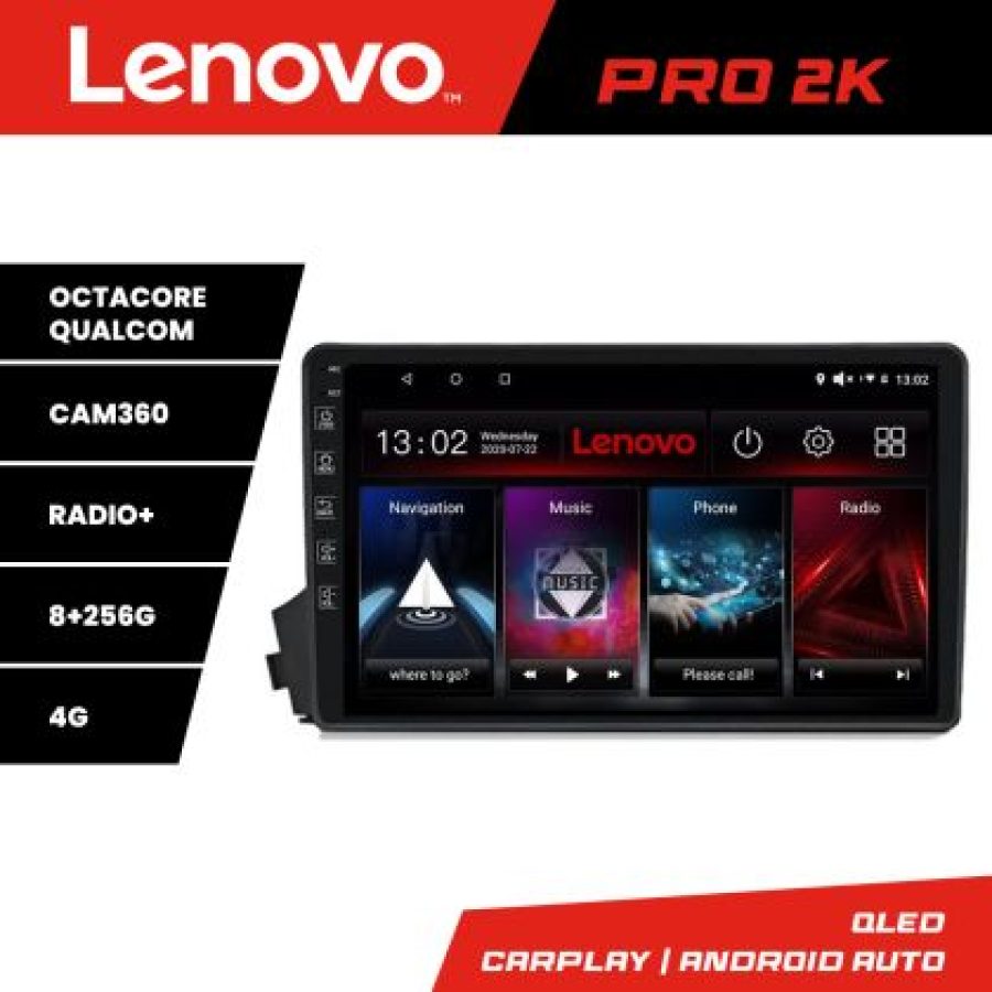 Navigatie Ssangyong Kyron Actyon Lenovo Kit-158 8 core QLED 2K 8+256 360 Android Waze USB Navigatie Internet Youtube Radio - imagine 5