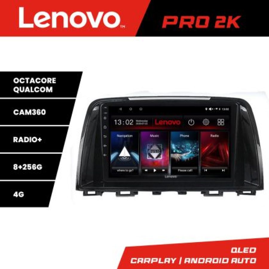 Navigatie Mazda 6 2013-2017 Lenovo Kit-223 8 core QLED 2K 8+256 360 Android Waze USB Navigatie Internet Youtube Radio - imagine 5