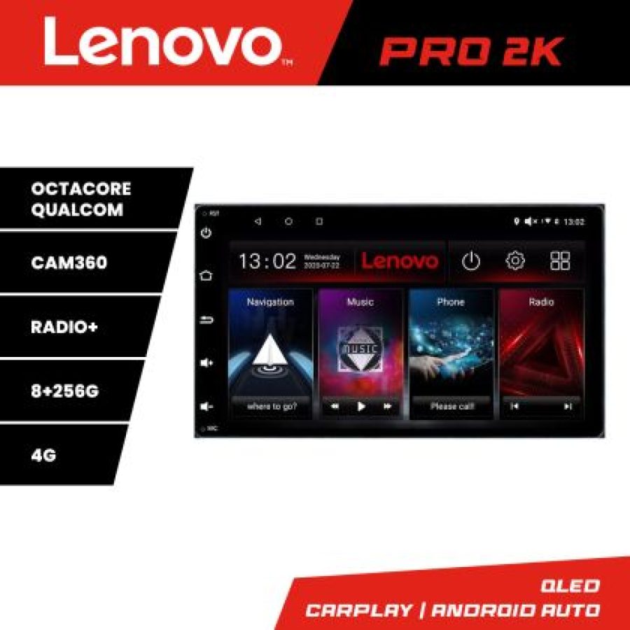 Navigatie Toyota Auris 2007-2013 Lenovo Kit-auris-2013 8 core QLED 2K 8+256 360 Android Waze USB Navigatie Internet Youtube Radio - imagine 3