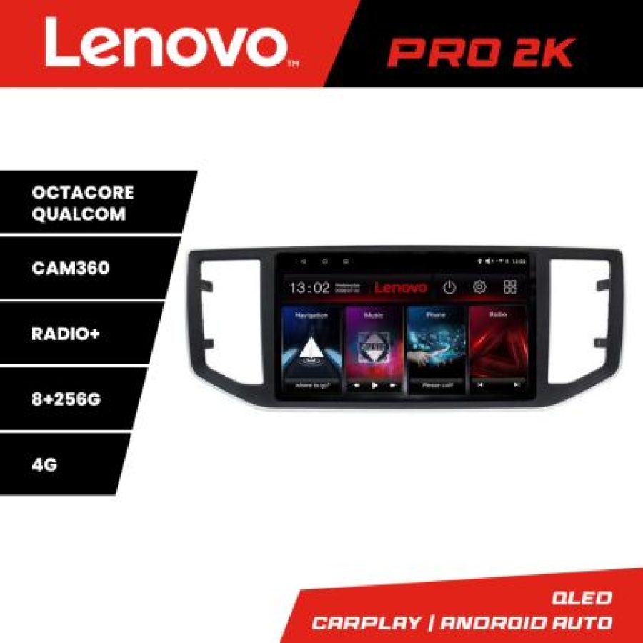 Navigatie vw crafter 2018- Lenovo Kit-CRAFTER 8 core QLED 2K 8+256 360 Android Waze USB Navigatie Internet Youtube Radio - imagine 3