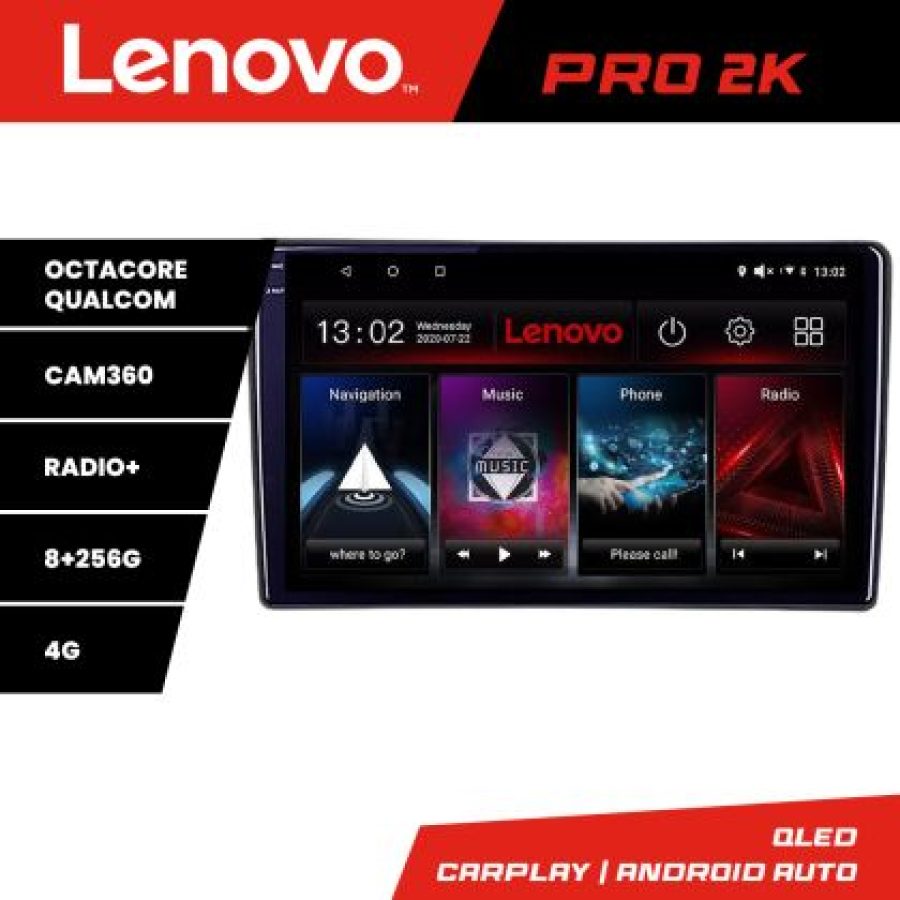 Navigatie Toyota Android radio gps internet 8 core QLED 2K 8+256 360 Lenovo v1 - imagine 3