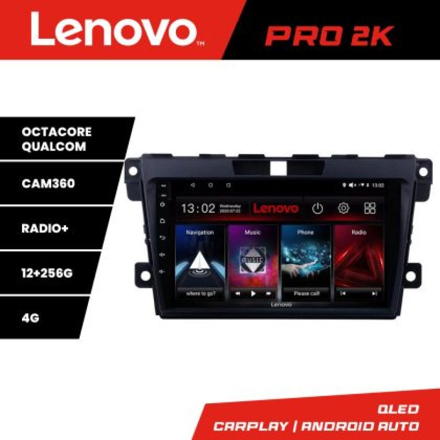Navigatie Mazda CX-7 2009 Lenovo Kit-097 8 core QLED 2K 12+256 360 Android Waze USB Navigatie Internet Youtube Radio - imagine 5