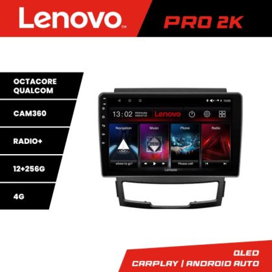 Navigatie Ssangyong Korando 2011-2013 Lenovo Kit-159 8 core QLED 2K 12+256 360 Android Waze USB Navigatie Internet Youtube Radio - imagine 5