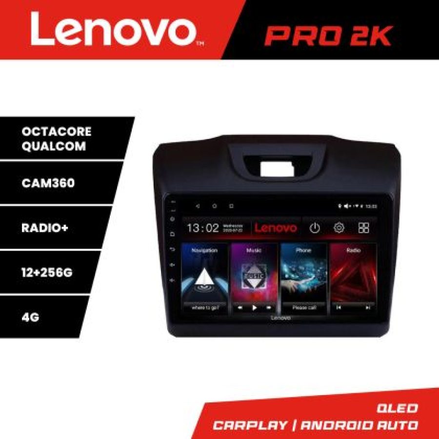 Navigatie Isuzu D-Max Quad Core Lenovo Kit-2234 8 core QLED 2K 12+256 360 Android Waze USB Navigatie Internet Youtube Radio v1 - imagine 3