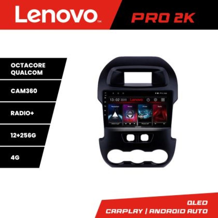 Navigatie Ford Ranger 2011-2015 8 core QLED 2K 12+256 360 Android Waze USB Navigatie Internet Youtube Radio Lenovo - imagine 5