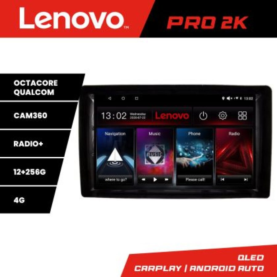 Navigatie universala 2din-2 8 core QLED 2K 12+256 360 Android Waze USB Navigatie Internet Youtube Radio Lenovo - imagine 5