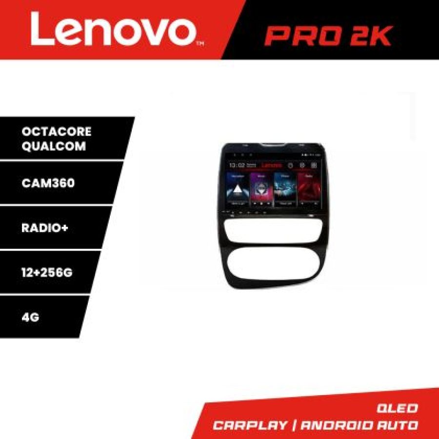 Navigatie Renault Clio 4 V2 Lenovo Kit-468 8 core QLED 2K 12+256 360 Android Waze USB Navigatie Internet Youtube Radio - imagine 3