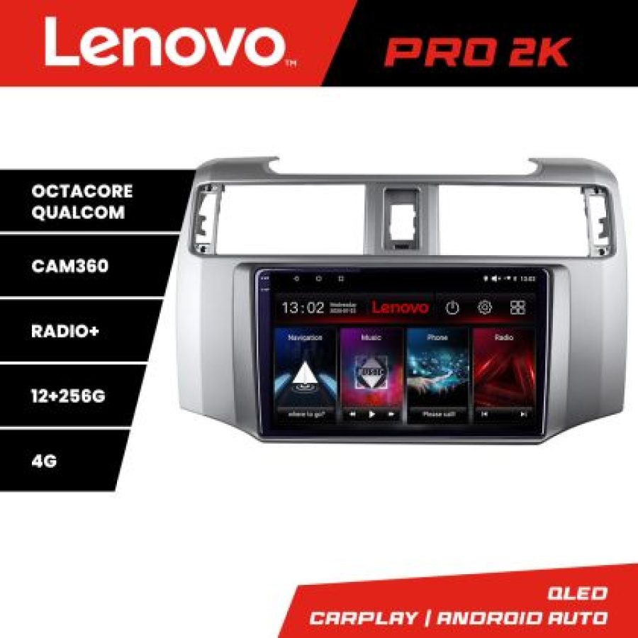Navigatie Toyota 4runner 2009-2019 Android radio gps internet 8 core QLED 2K 12+256 360 Lenovo - imagine 5