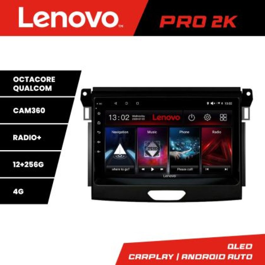 Navigatie Ford Ranger Lenovo Kit-574 8 core QLED 2K 12+256 360 Android Waze USB Navigatie Internet Youtube Radio - imagine 5