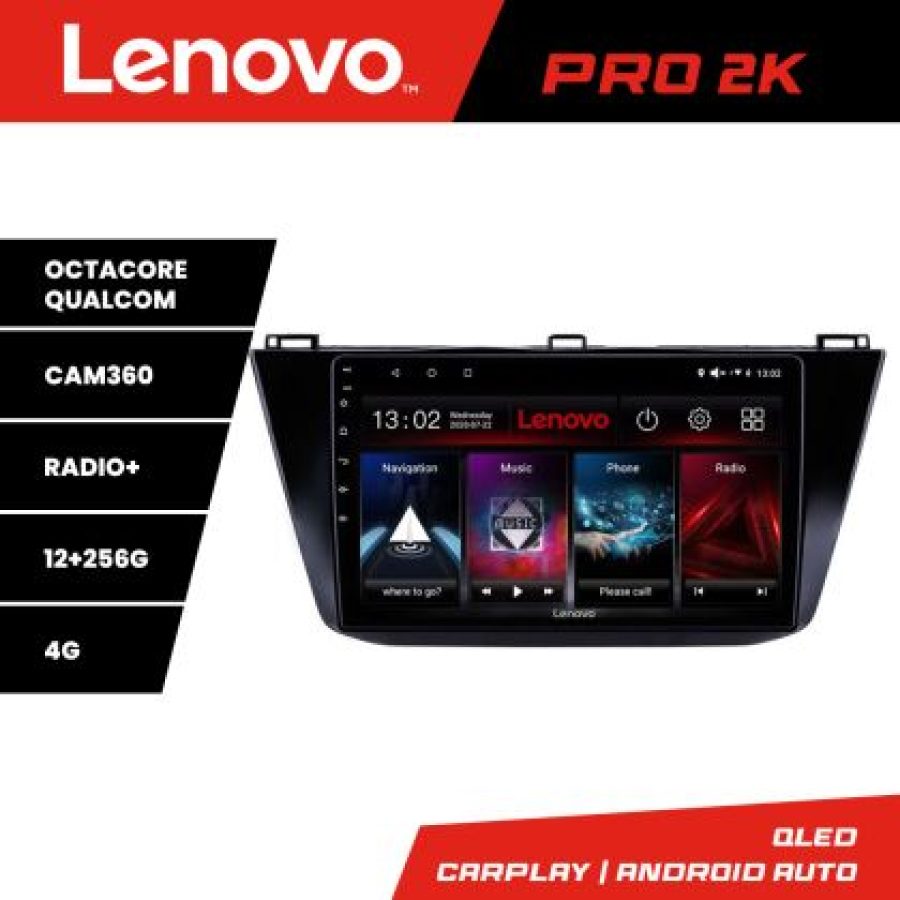 Navigatie VW Tiguan 2016- Lenovo Kit-5883 8 core QLED 2K 12+256 360 Android Waze USB Navigatie Internet Youtube Radio - imagine 3