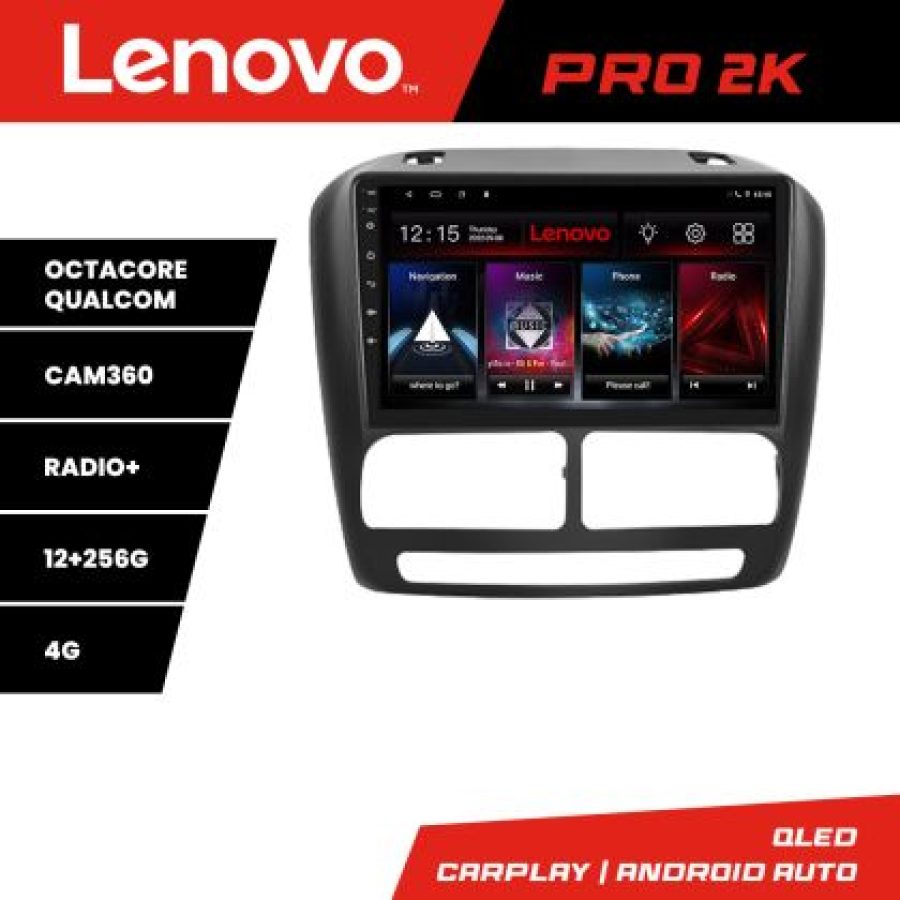 Navigatie Fiat Doblo 2010-2017 si Opel Combo 2010-2017 8 core QLED 2K 12+256 360 Quad Core Android Waze USB Navigatie Internet Youtube Lenovo - imagine 5