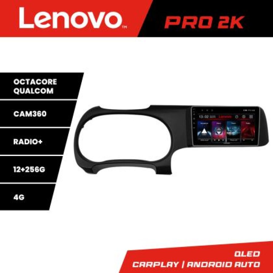 Navigatie Hyundai I10 2020 Lenovo Kit-I10 8 core QLED 2K 12+256 360 Android Waze USB Navigatie Internet Youtube Radio - imagine 3