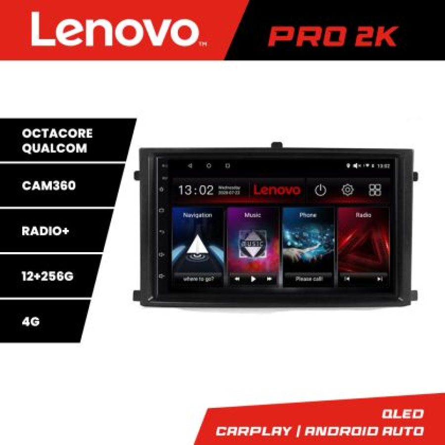 Navigatie Rexton 2019- Lenovo Kit-REXTON 8 core QLED 2K 12+256 360 Android Waze USB Navigatie Internet Youtube Radio - imagine 3