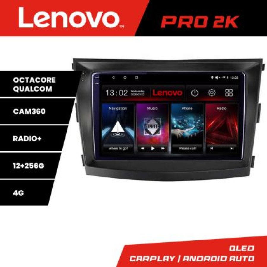 Navigatie SsangYong Tivoli 2015-2019 Android radio gps internet 8 core QLED 2K 12+256 360 Lenovo - imagine 3