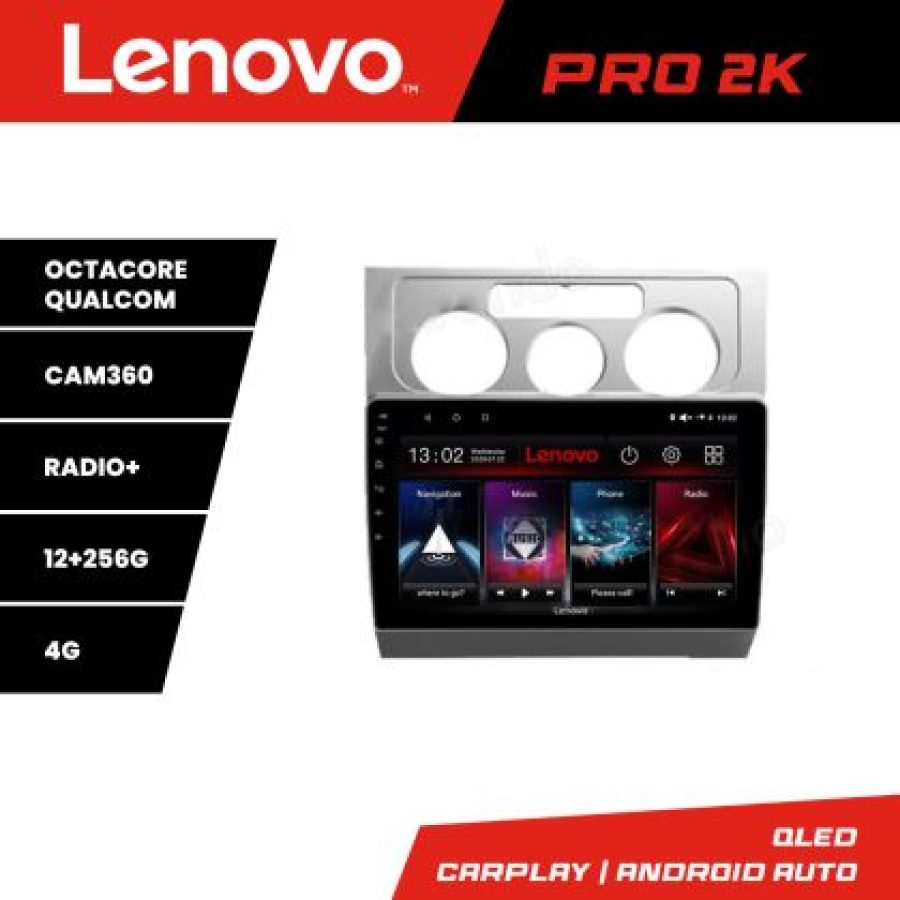 Navigatie VW Touran 2003-2010 Lenovo Kit-TOURAN1 8 core QLED 2K 12+256 360 Android Waze USB Navigatie Internet Youtube Radio - imagine 3