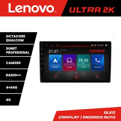Navigatie Audi A4 B6 Quad Core Lenovo Kit-050 8 core QLED Qualcomm 4+64 360 Android Waze USB Navigatie Internet Youtube Radio - imagine 3