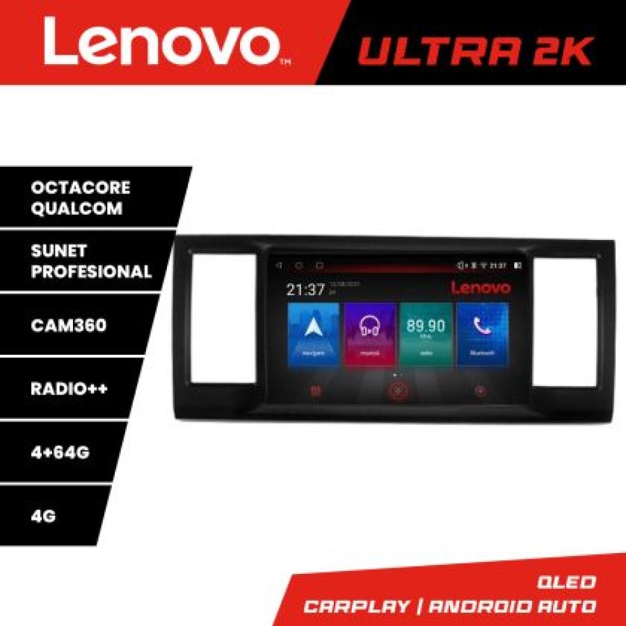 Navigatie VW Caravelle 2015- Lenovo Kit-CARAVELLE 8 core QLED Qualcomm 4+64 360 Android Waze USB Navigatie Internet Youtube Radio - imagine 3