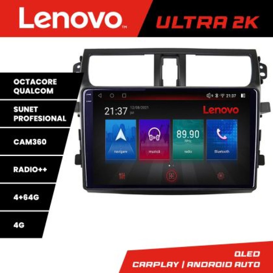 Navigatie Suzuki Celerio 2014-2021 Android radio gps internet 8 core QLED Qualcomm 4+64 360 Lenovo - imagine 3