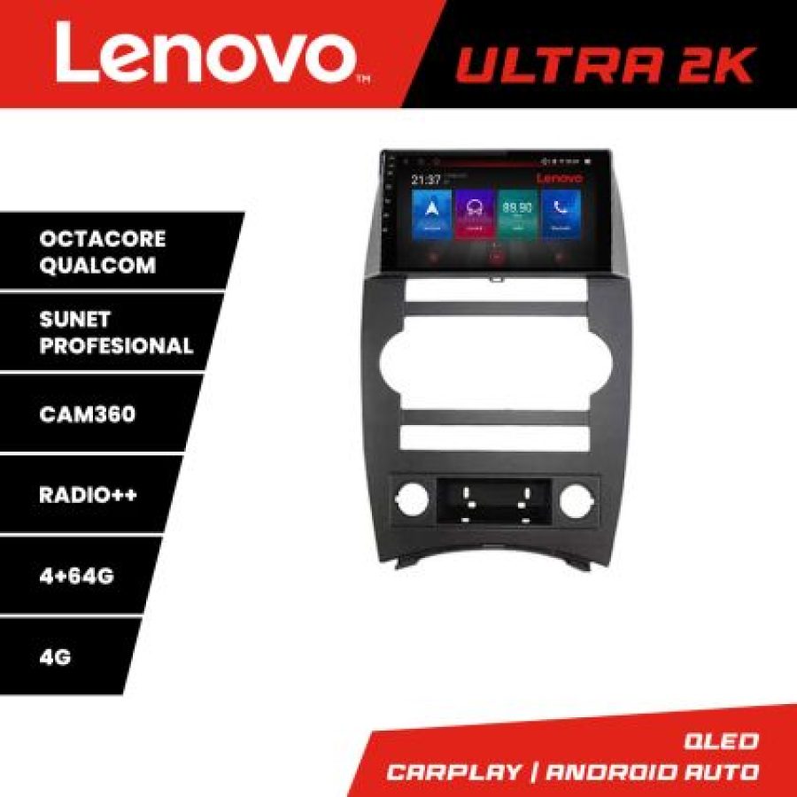 Navigatie Jeep Commander Android radio gps internet 8 core QLED Qualcomm 4+64 360 Lenovo - imagine 3