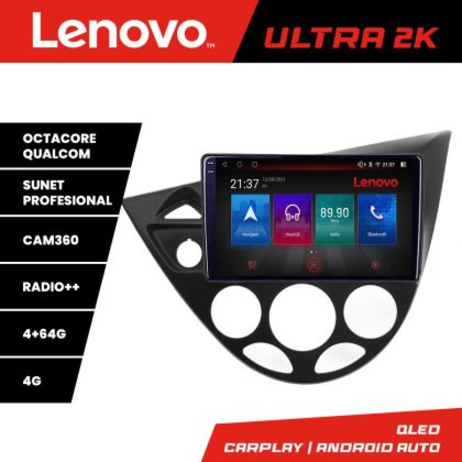 Navigatie Ford Focus 1 1998-2004 Android radio gps internet 8 core QLED Qualcomm 4+64 360 Lenovo - imagine 3