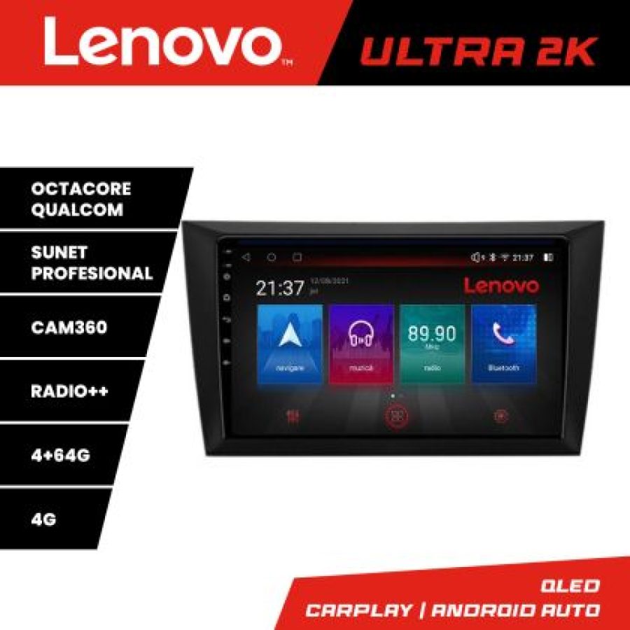 Navigatie VW Golf6 2009-2013 Lenovo Kit-GOLF6 8 core QLED Qualcomm 4+64 360 Android Waze USB Navigatie Internet Youtube Radio - imagine 3